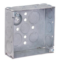 SOUTHWIRE SOUTHWIRE 52151-BX Southwire Steel Metallic Square Box Power 4 in. W x 1-1/2 in. D with Knockouts 52151-BX