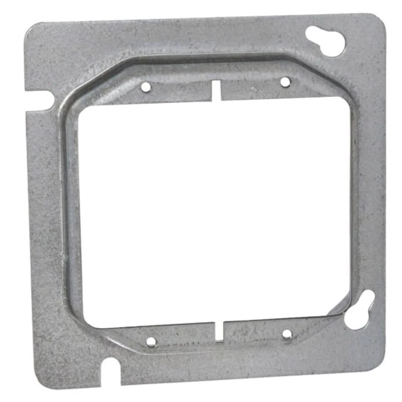 SOUTHWIRE Southwire 72C17 Device Ring, 2-Gang, Square, Steel, Galvanized