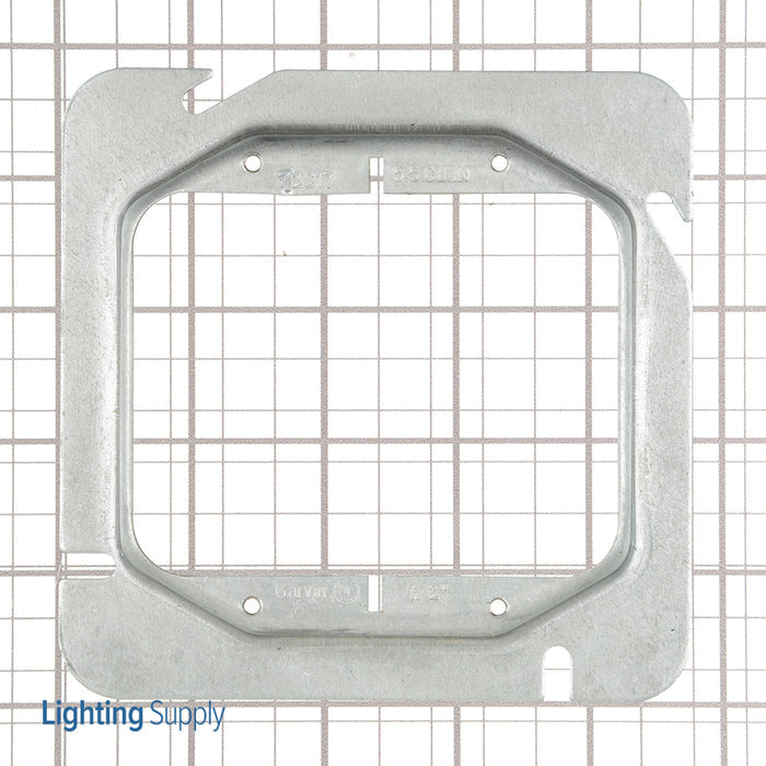 SOUTHWIRE Southwire 72C17 Device Ring, 2-Gang, Square, Steel, Galvanized