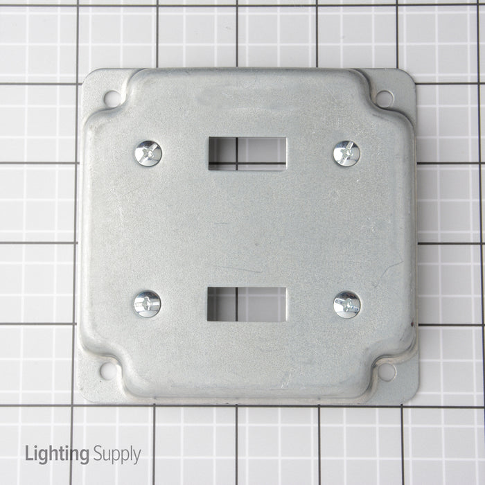 SOUTHWIRE Southwire G1936 4-Inch Square Industrial Surface Cover 1/2-Inch Raised Two Toggle
