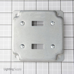 SOUTHWIRE Southwire G1936 4-Inch Square Industrial Surface Cover 1/2-Inch Raised Two Toggle