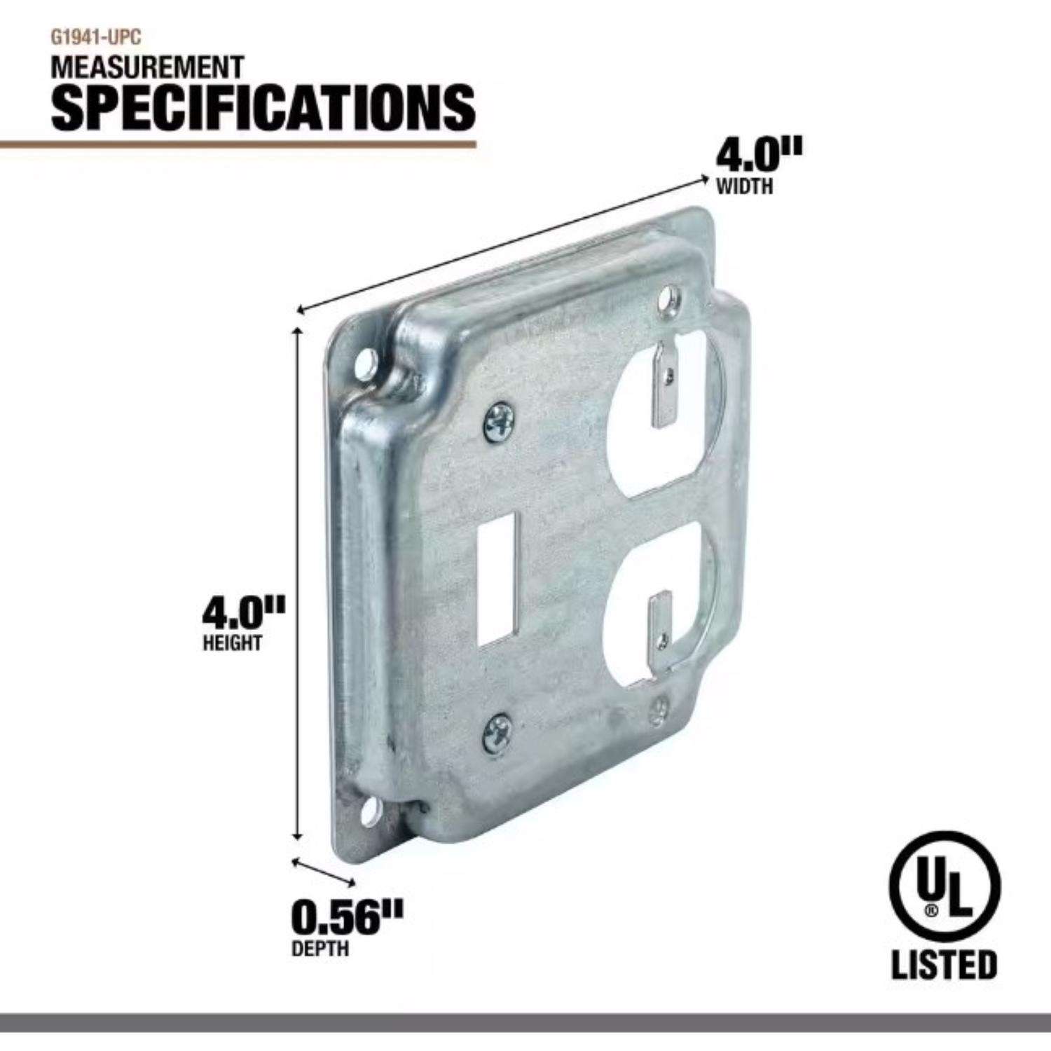 SOUTHWIRE Southwire G1941 Square Steel Box Cover