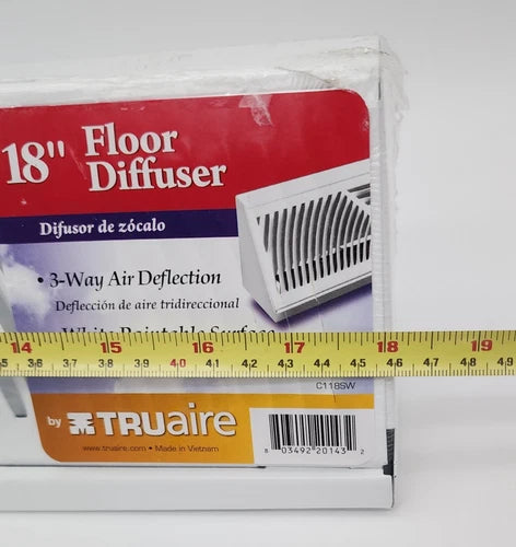 TRUAIRE TRUAIRE 118SW White Sunburst Face Baseboard Supply Diffuser