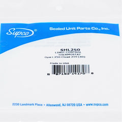 WHITE-RODGERS WHITE-RODGERS SHL250 Supco Heating Limit Thermostat Thermodisc With Flange Plate Adapter
