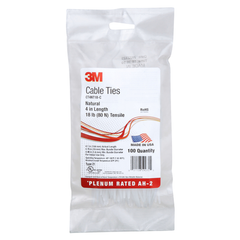 3M 3M 7000031849 Miniature Standard Cable Tie, 18 lb, 4 in x 0.1 in, Nylon 6/6