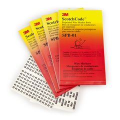 3M 3M 7000132481 ScotchCode Pre-Printed Wire Marker Book SPB-04 5/Pack