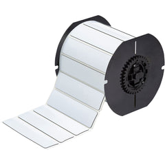 BRADY Brady B30EP-174-593-WT B30 Series Raised Panel Polyester Labels Power 1 in x 4 in Roll of 300 Labels