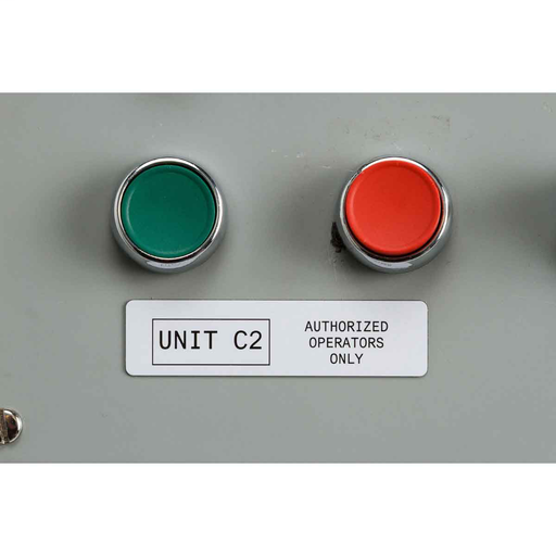 BRADY Brady B30EP-174-593-WT B30 Series Raised Panel Polyester Labels Power 1 in x 4 in Roll of 300 Labels