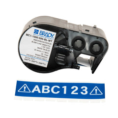 BRADY Brady MC1-1000-595-BL-WT BMP51 BMP53 BMP41 Indoor/Outdoor Vinyl Labels 1 W x 25 ft L