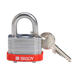 BRADY Brady 143126 Key Retaining Steel Padlock - 5-Pin Cylinder - 0.75 in Shackle Clearance