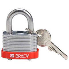 BRADY Brady 143126 Key Retaining Steel Padlock - 5-Pin Cylinder - 0.75 in Shackle Clearance