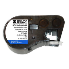 BRADY Brady MC-750-595-YL-BK M Series Label Maker Cartridge 25 ft L x 3/4 in W