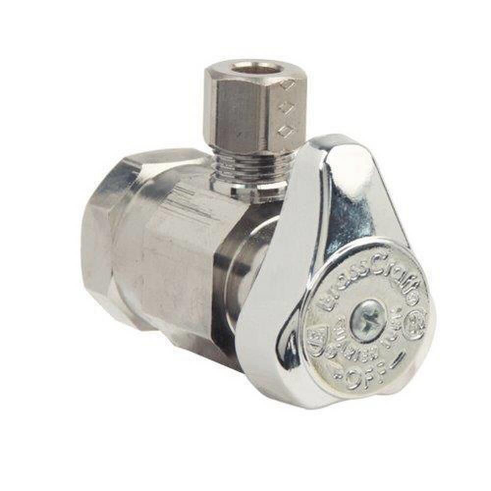 BRASSCRAFT BrassCraft G2R07XC Angle Supply Stop Valve 1/2 x 1/4 in