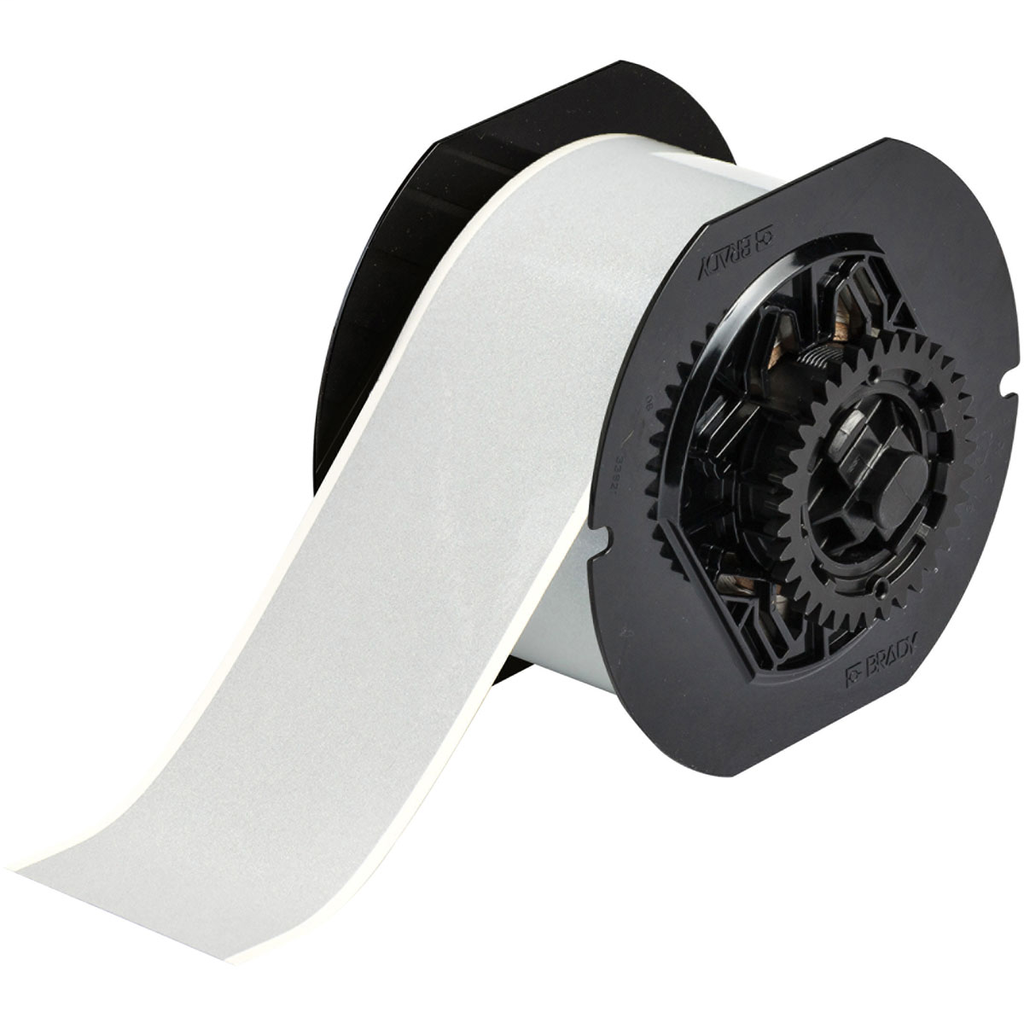 BRADY Brady B30C-2250-584-SL B30 Series Reflective Labels 2.25 in W x 50 ft L Silver