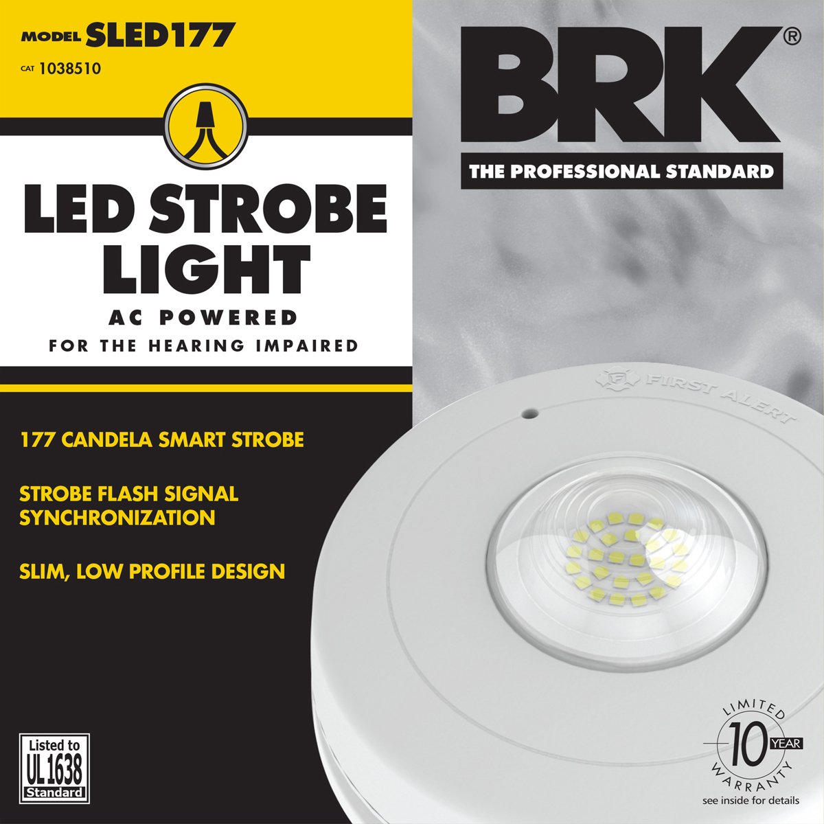 BRK BRK 1038510 AC Hardwired Signaling Device with 177 Candela Strobe Light