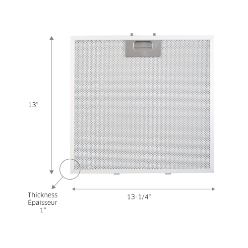 BROAN-NUTONE BROAN-NUTONE S97018027 Aluminum Range Hood Filter Replacement (2-Pack)
