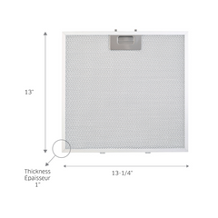 BROAN-NUTONE BROAN-NUTONE S97018027 Aluminum Range Hood Filter Replacement (2-Pack)