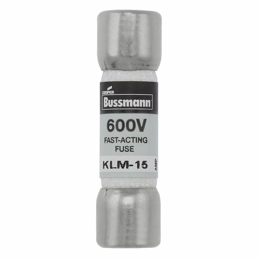 EATON Bussmann KLM-15 Fast Acting Fuse 15 A 600 VAC/VDC 100/50 kAIC