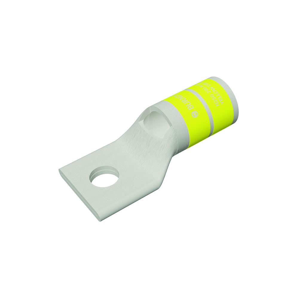 BURNDY Burndy YA29L4 Compression Lug 250 kcmil One Hole 3/8 Stud Size Standard Barrel Inspection Window