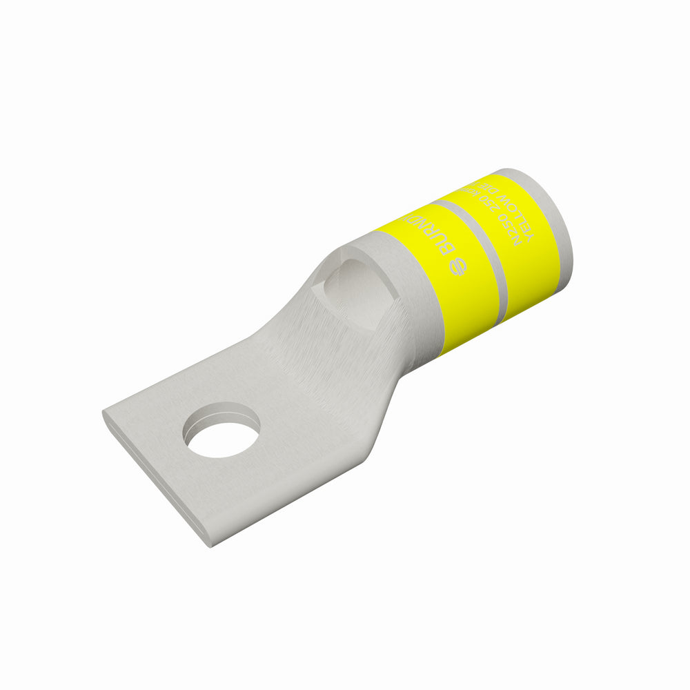 BURNDY Burndy YA29L4 Compression Lug 250 kcmil One Hole 3/8 Stud Size Standard Barrel Inspection Window