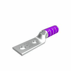 BURNDY Burndy YAZ282TC38 4/0 AWG CU, Two Hole, 3/8 Stud Size, 1 Hole Spacing, Long Barrel, Inspection Window Internal Chamfer