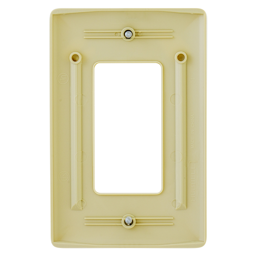 BRYANT Bryant NP26I Hubbell NP26I 1-Gang 1-Device GFCI, Surge Receptacle & Decorator Device Wallplate, Ivory
