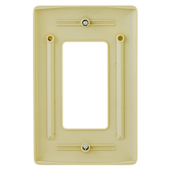 BRYANT Bryant NP26I Hubbell NP26I 1-Gang 1-Device GFCI, Surge Receptacle & Decorator Device Wallplate, Ivory