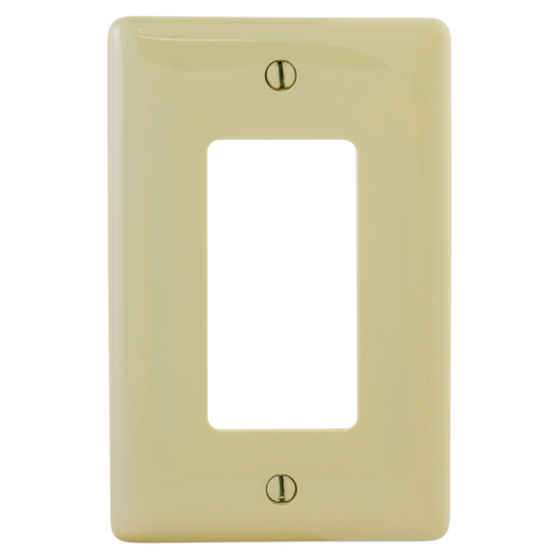 BRYANT Bryant NP26I Hubbell NP26I 1-Gang 1-Device GFCI, Surge Receptacle & Decorator Device Wallplate, Ivory