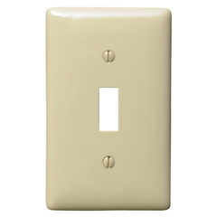 BRYANT Bryant NP1I Hubbell NP1I 1-Gang Toggle Switch Wallplate Ivory Nylon Standard