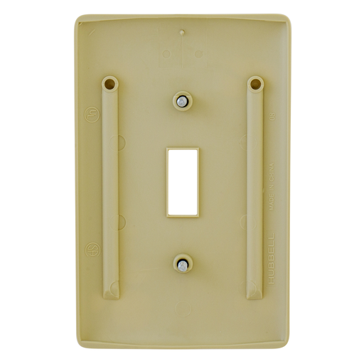 BRYANT Bryant NP1I Hubbell NP1I 1-Gang Toggle Switch Wallplate Ivory Nylon Standard