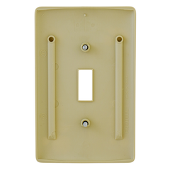 BRYANT Bryant NP1I Hubbell NP1I 1-Gang Toggle Switch Wallplate Ivory Nylon Standard