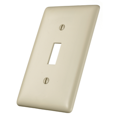 BRYANT Bryant NP1I Hubbell NP1I 1-Gang Toggle Switch Wallplate Ivory Nylon Standard