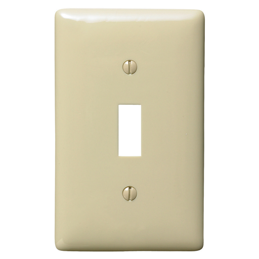 BRYANT Bryant NP1I Hubbell NP1I 1-Gang Toggle Switch Wallplate Ivory Nylon Standard