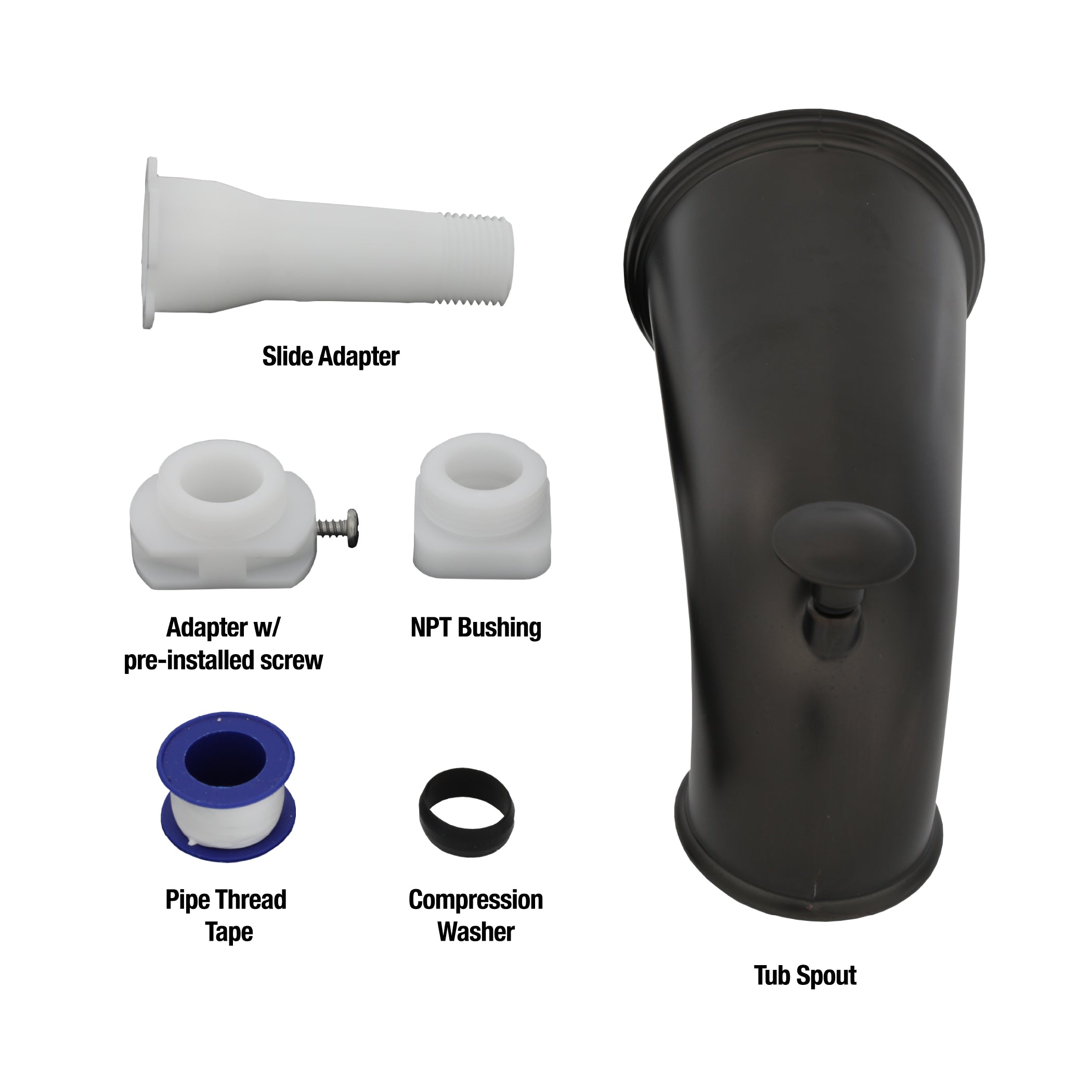 DANCO DANCO 10317 Decorative Tub Spout with Pull-Up Diverter Oil Rubbed Bronze