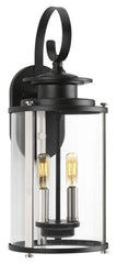 PROGRESS LIGHTING Progress Lighting P560037-031 Squire 2-Light Candelabra E-12 Incandescent Outdoor Wall Sconce 120W (8 x 19-1/4 in.)