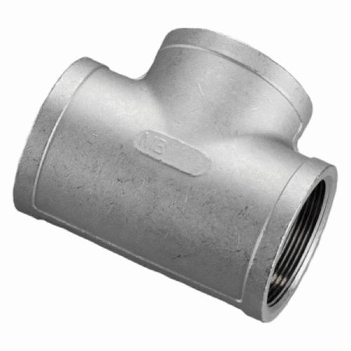 MERIT BRASS Merit Brass K406-16 Banded Pipe Tee, 1 in, FNPT, 150 lb, 304/304L Stainless Steel