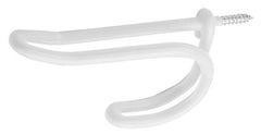 NATIONAL HARDWARE National Mfg N188-008 White Vinyl Coat Hat Screw Hook 2 Pack