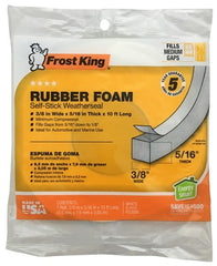 FROST KING Thermwell R538H Black Foam Tape 3/8x5/16 10 Ft