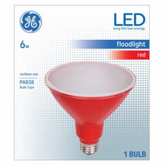 GE G E Lighting 93100880 Led PAR38 6W Red Flood Bulb