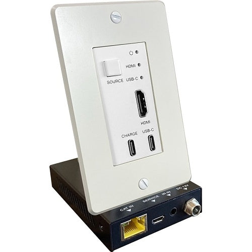 TRENDNET Comprehensive CHE-HDWP85UD Pro AV/IT Integrator Series HDMI and USB-C Wall Plate Extender Kit, 4K, 60Hz, 164'