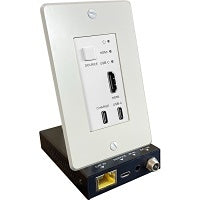 TRENDNET Comprehensive CHE-HDWP85UD Pro AV/IT Integrator Series HDMI and USB-C Wall Plate Extender Kit, 4K, 60Hz, 164'