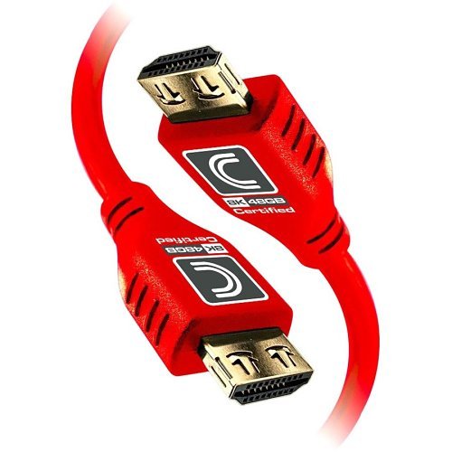 TRENDNET Comprehensive MHD48G-9PRORED MicroFlex Pro AV/IT Integrator Series Ultra High Speed 8K 48G HDMI Cable with ProGrip 9' Red