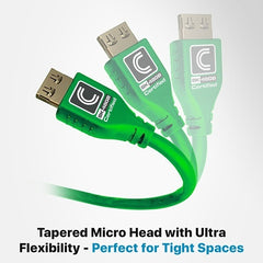 TRENDNET Comprehensive MHD48G-3PROGRN MicroFlex Pro AV/IT Integrator Series Certified Ultra High Speed 8K 48G HDMI Cable with ProGrip, 3' Green
