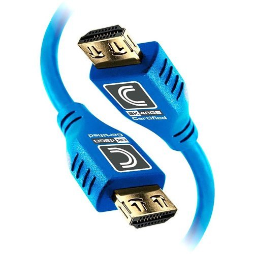 TRENDNET Comprehensive MHD48G-6PROBLU MicroFlex Pro AV/IT Integrator Series Ultra High Speed 8K 48G HDMI Cable with ProGrip 6' Blue