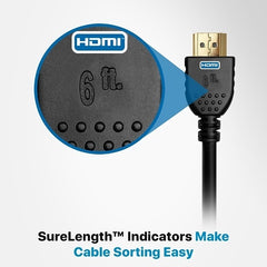 TRENDNET Comprehensive NFHD18G-25PROBLKA 4K 18G NanoFlex Pro AV IT Integrator Active High Speed HDMI Cable