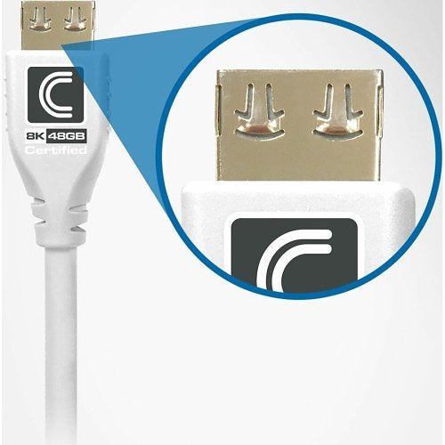 TRENDNET Comprehensive MHD48G-9PROWHT MicroFlex Pro AV/IT Integrator Series Ultra High Speed 8K 48G HDMI Cable with ProGrip 9' White