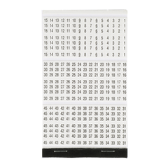 STRONGHOLD StrongHold PCMB-14 Pre-Printed Wire Marker Book 14 Vinyl Cloth White Black
