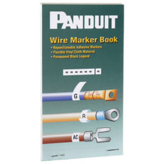 STRONGHOLD StrongHold PCMB-12 Pre-Printed Wire Marker Book 12 Vinyl Cloth White Black