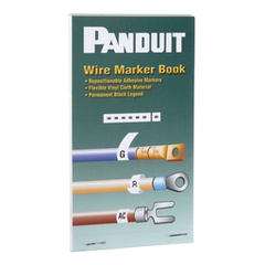 STRONGHOLD StrongHold PCMB-12 Pre-Printed Wire Marker Book 12 Vinyl Cloth White Black