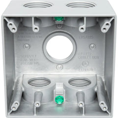 TEDDICO Teddico DTB-100V BWF DTB-100V Two Gang Deep Weatherproof Box, 5 1 HUBS